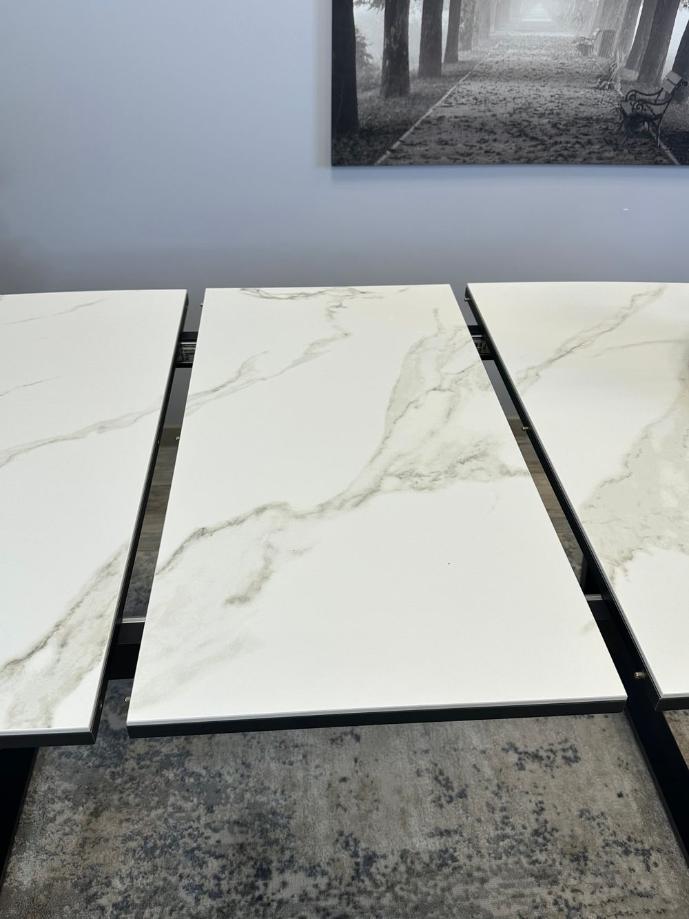 Стол KENNER AZ1400 черный/керамика белая