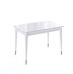 Стол KENNER K1100 белый/стекло белое сатин