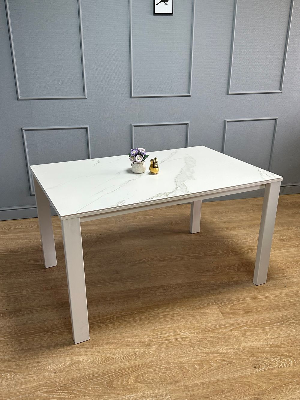 Стол KENNER BL1300 белый/керамика мрамор белый