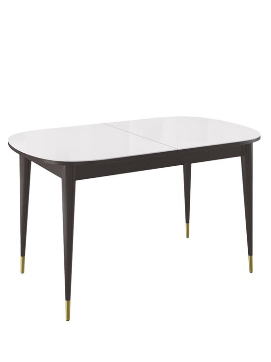 Стол KENNER 1300K венге/стекло белое глянец