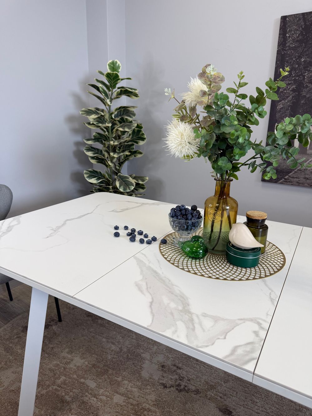 Стол Kenner AK1200, белый/керамика GLORIA WHITE арт.170190