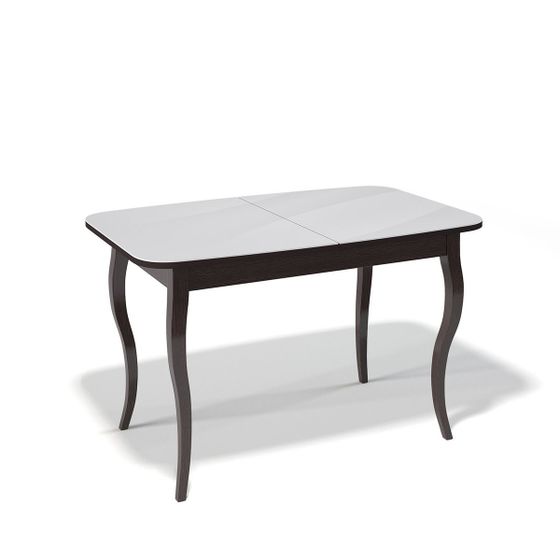 Стол KENNER 1200С  венге/стекло белое сатин