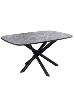 Стол DF1250 черный/керамика серая глянец