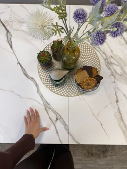 Стол KENNER LDs2000 черный/керамика LARKA GRAY