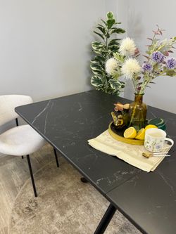 Стол KENNER DM1400 черный/керамика черная