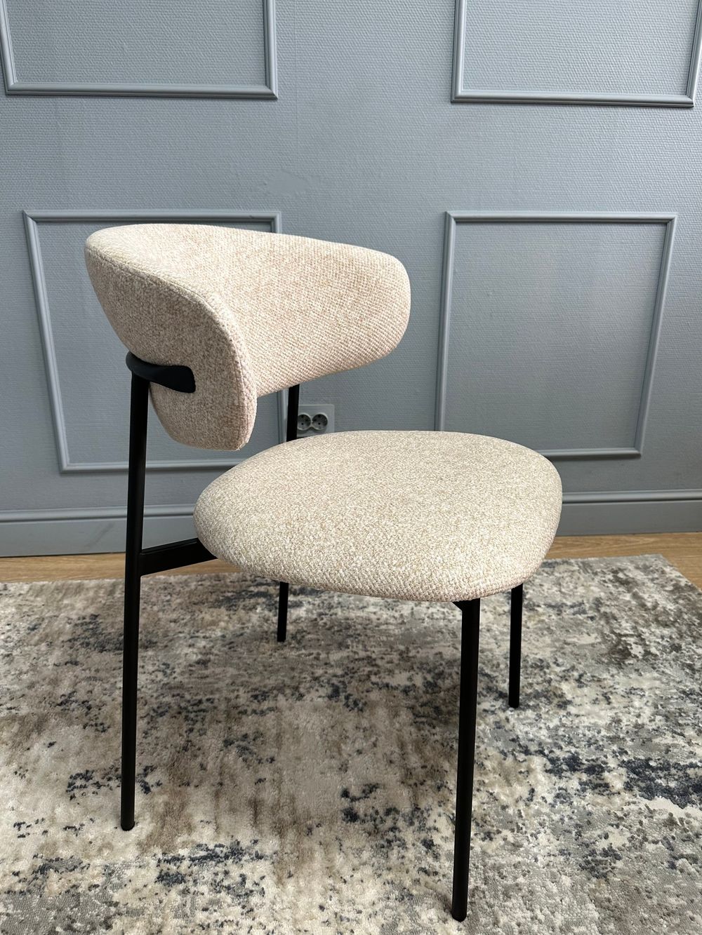 Комплект стульев 2шт KENNER 309SD черный/микробукле бежевый