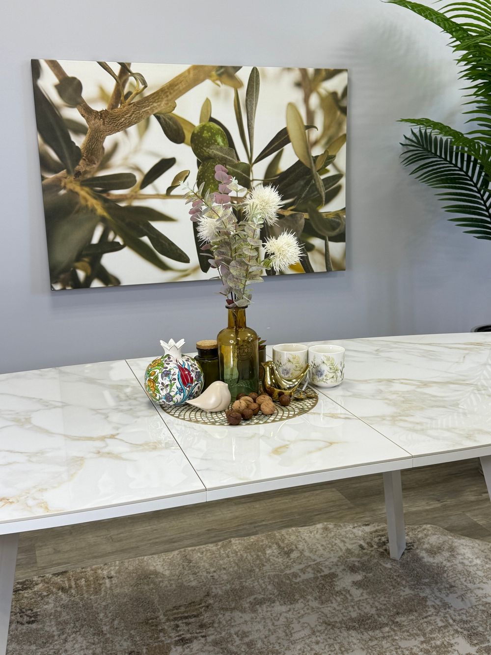 Стол KENNER SL1600 белый/керамика белая глянец