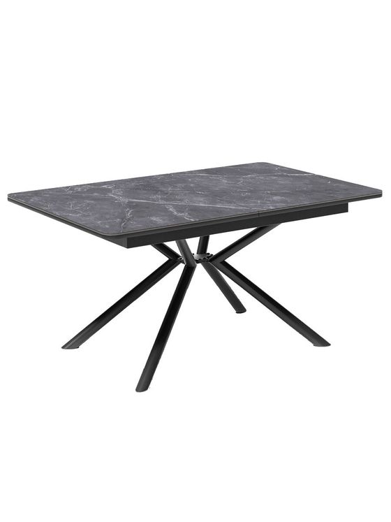 Стол KENNER DC1300 черный/керамика мрамор черный