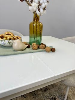 Стол KENNER 900 М белый/стекло белое глянец