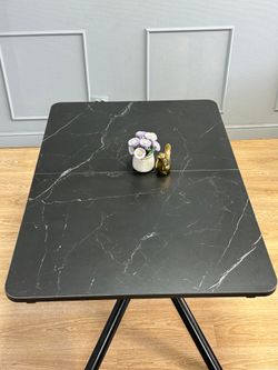 Стол KENNER DK1200 черный/керамика мрамор черный
