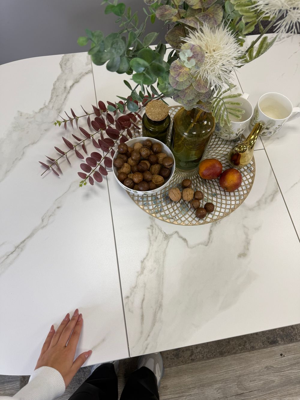 Стол KENNER DO1200 белый/керамика белая