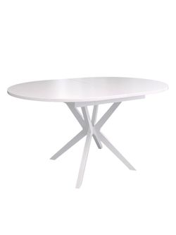 Стол KENNER B1300 белый/стекло белое сатин