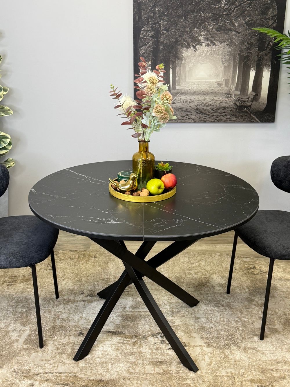 Стол KENNER R1000s черный/керамика черная