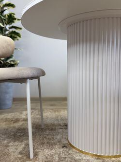 Стол KENNER LD1000 белый/керамика мрамор золотой глянец