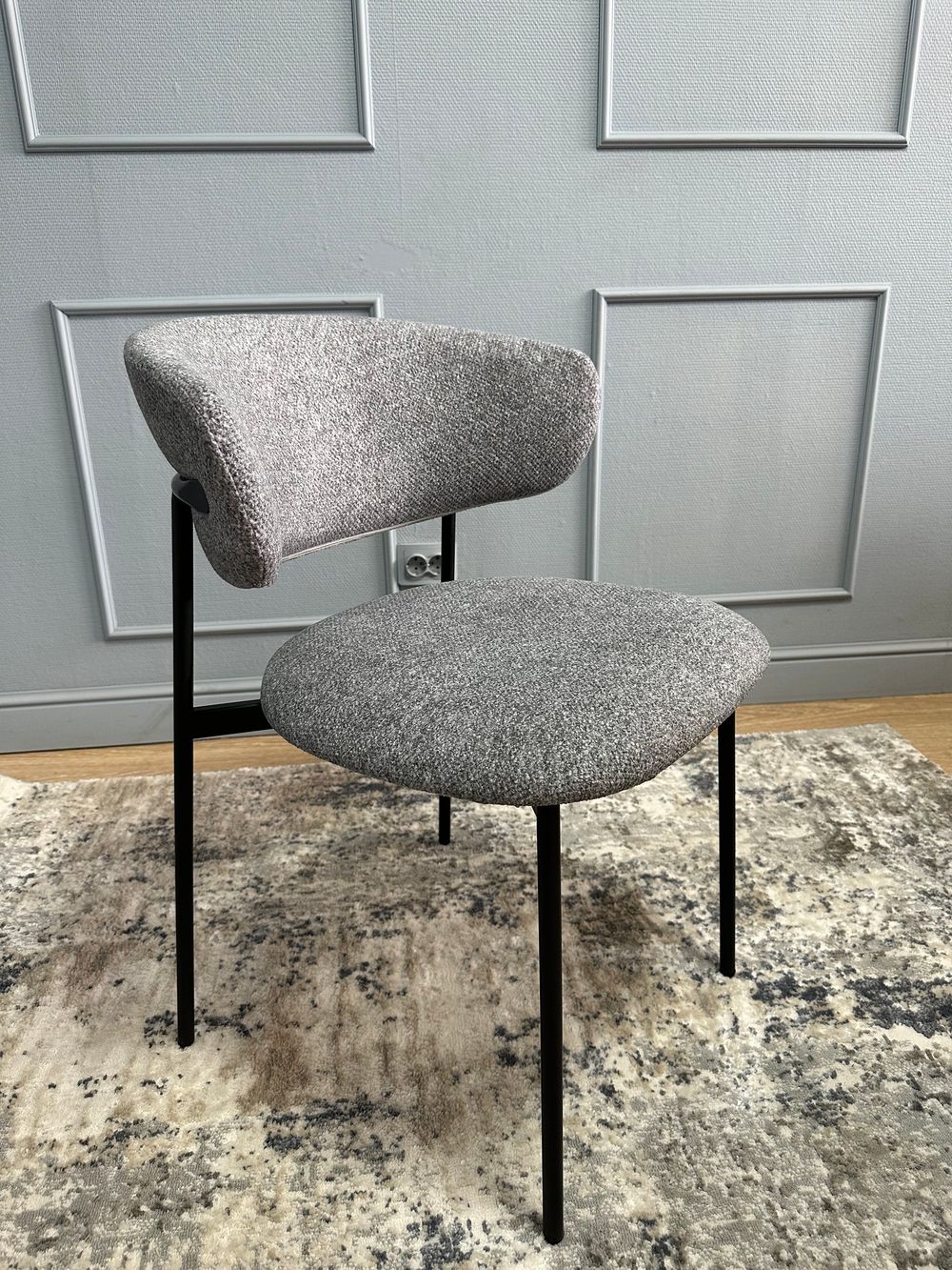 Комплект стульев 2шт KENNER 309SD черный/микробукле серый