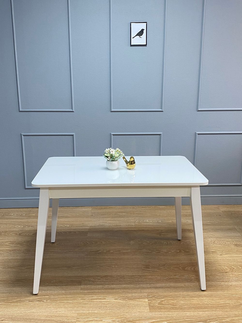 Стол KENNER 1100 М белый/стекло белое глянец