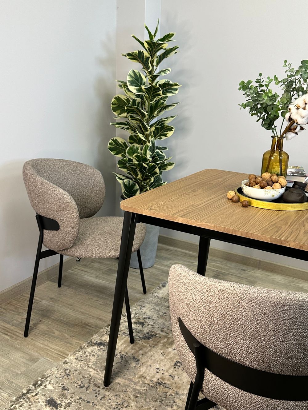 Стол KENNER KS1200 черный/дуб коричневый