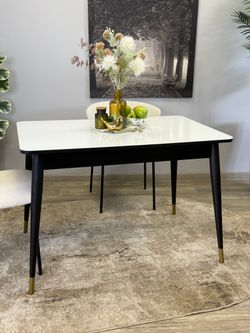 Стол KENNER 1100K венге/стекло белое глянец