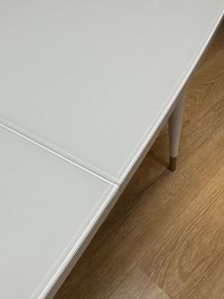 Стол KENNER 1200K белый/стекло белое глянец