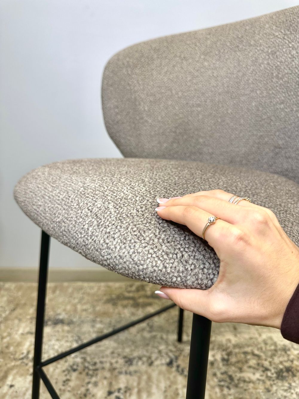 Стул Kenner 306SD барный черный/ткань O30