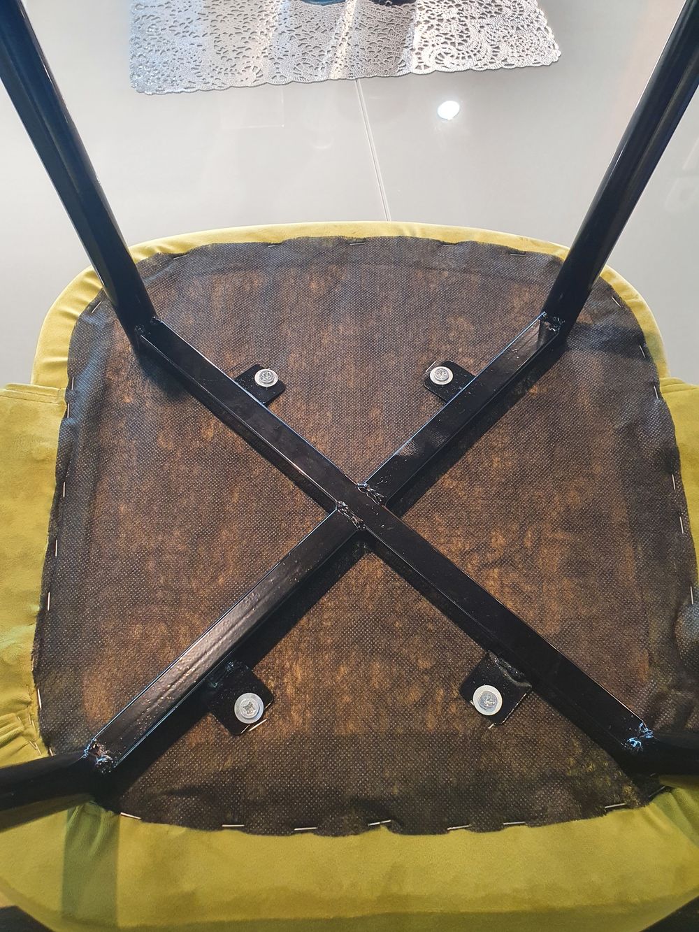 Стул Kenner 148KS черный/оливковый велюр