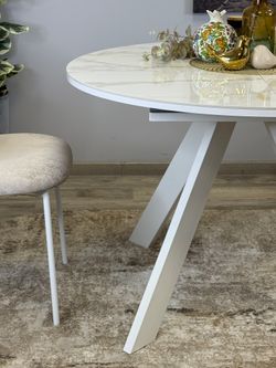 Стол KENNER RL1100 белый/керамика белая глянец