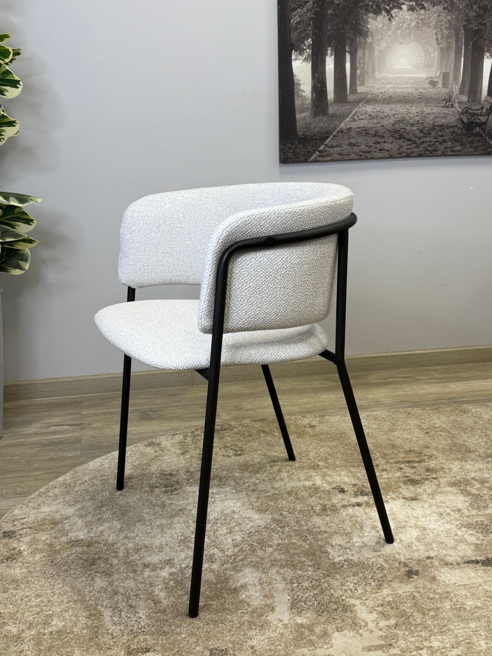 Стул KENNER 303SD черный/микробукле серебристый