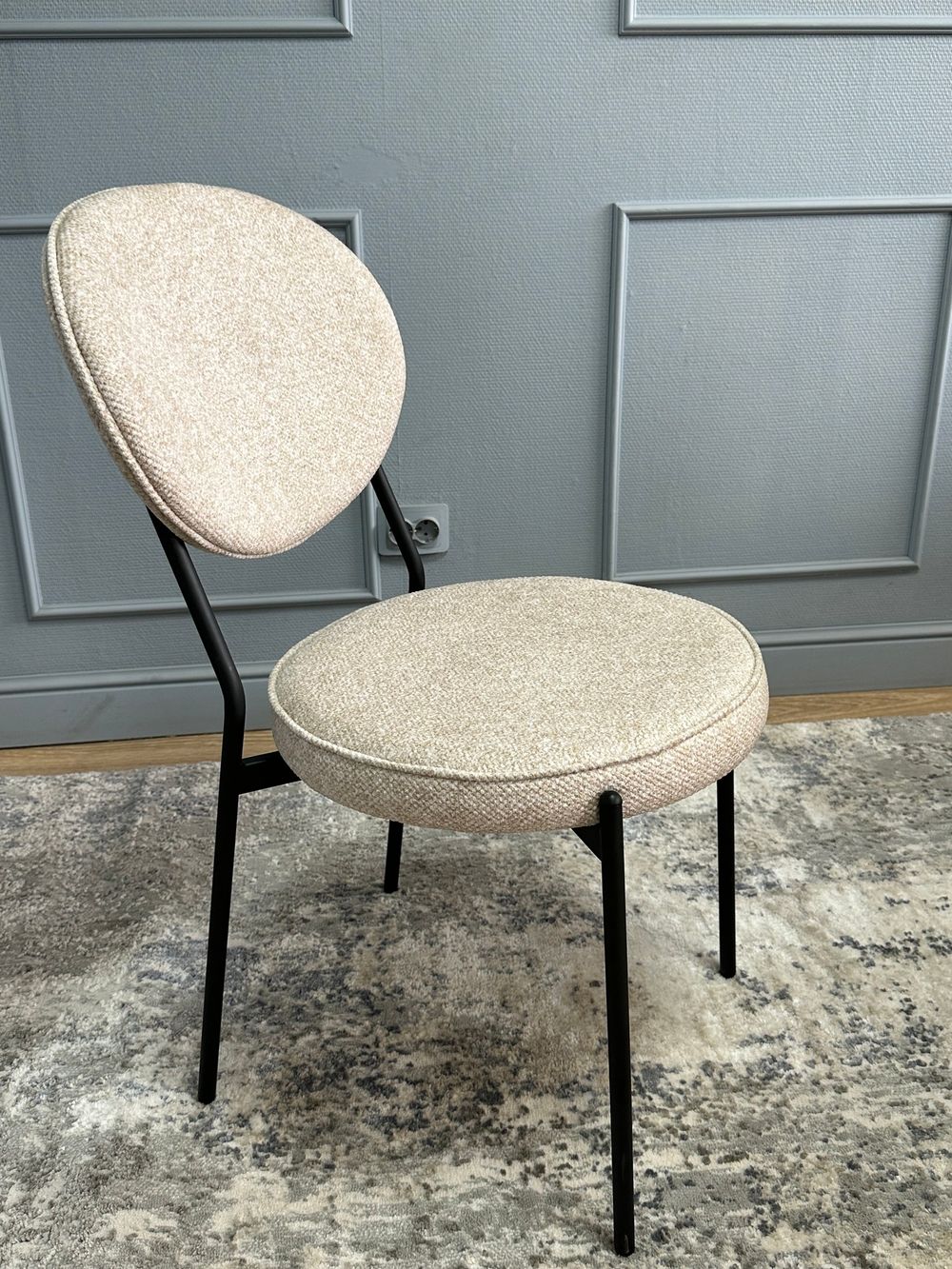 Комплект стульев 2шт KENNER 301SD черный/бежевый микробукле