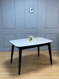 Стол KENNER 1200M венге/стекло белое глянец