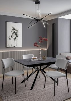 Стул KENNER 302SD черный/серебристый микробукле