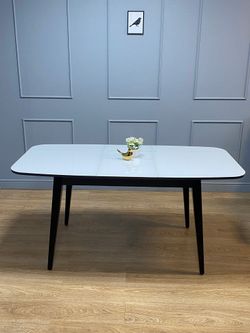 Стол KENNER 1200M венге/стекло белое глянец