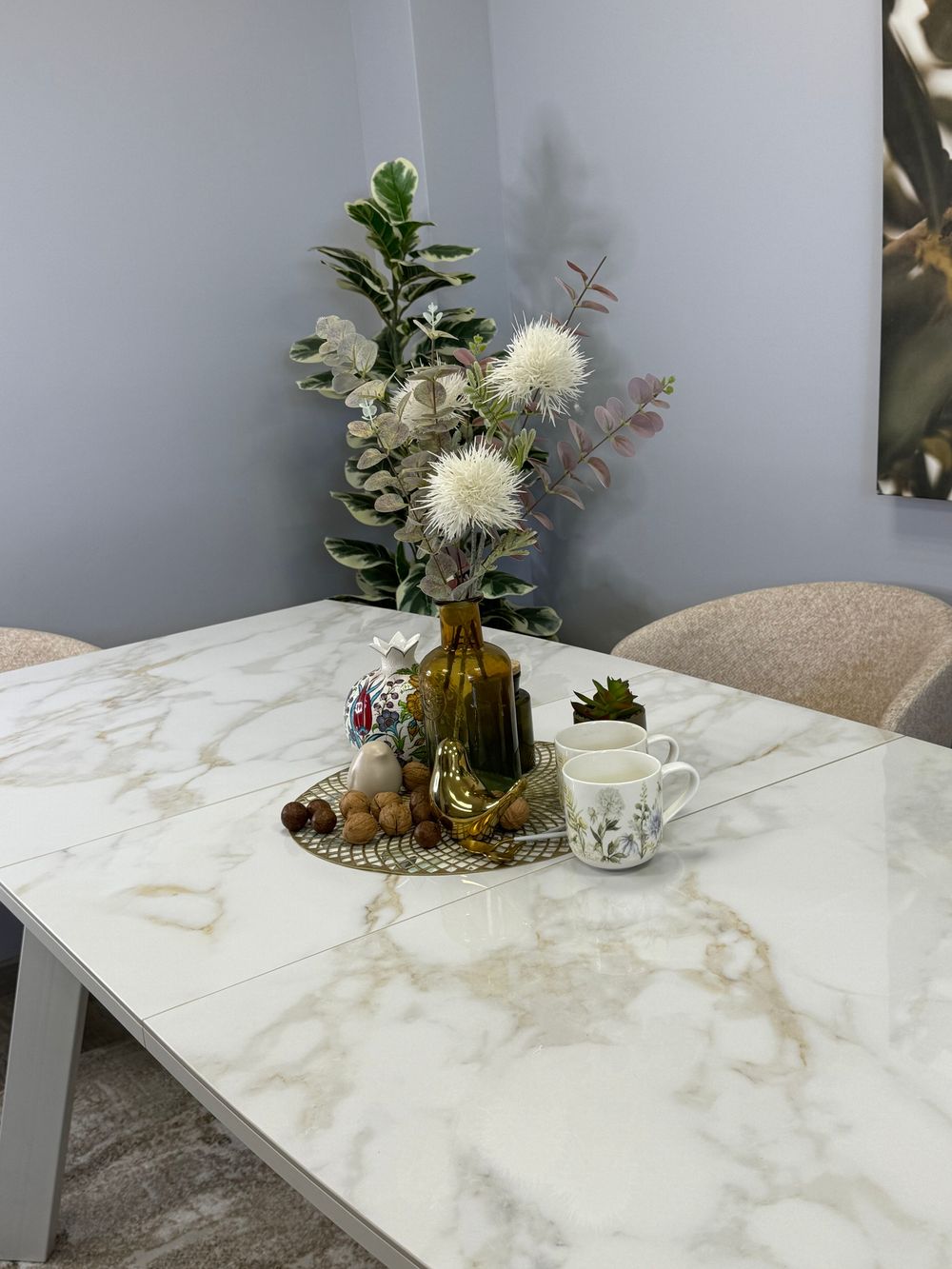 Стол KENNER SL1600 белый/керамика белая глянец