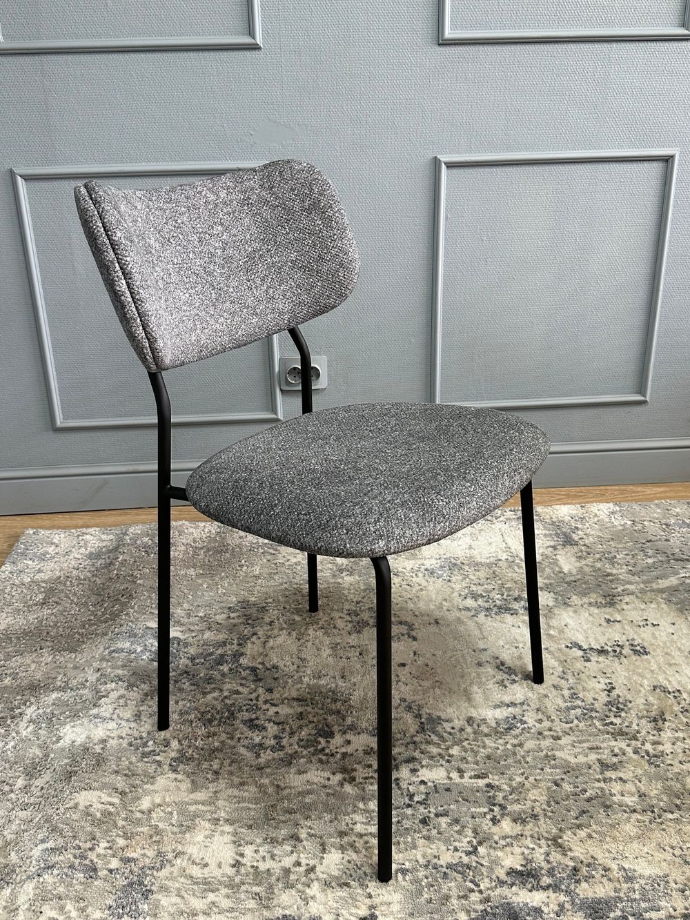 Комплект стульев 2шт KENNER 302SD черный/серый микробукле