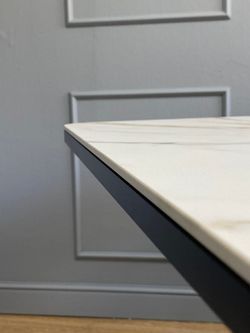 Стол KENNER DK1200 черный/керамика мрамор золотой