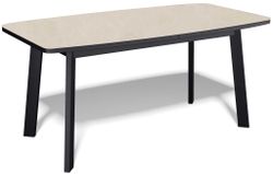 Стол Kenner AK1400, черный/керамика OKARA LIGHT YELLOW арт.170185