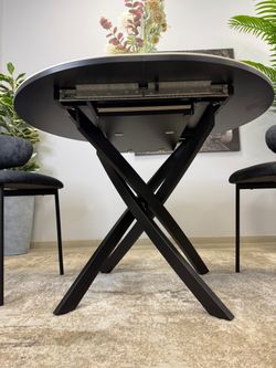 Стол Kenner R1000, черный/керамика TOP ALPINE WHITE арт.170118