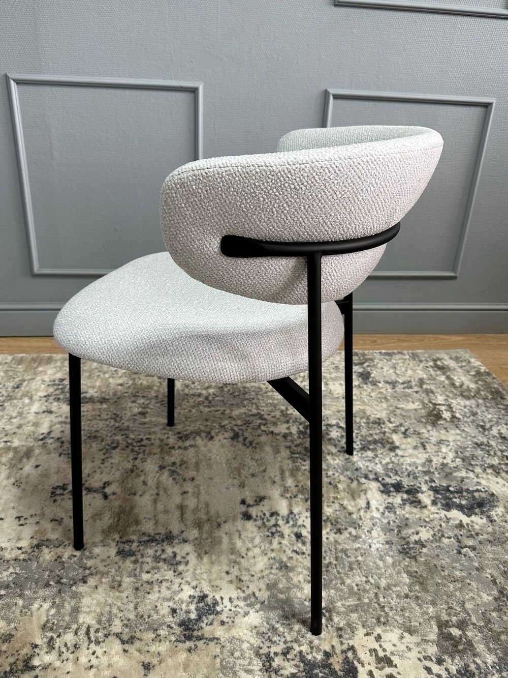 Комплект стульев 2шт KENNER 309SD черный/микробукле серебристый