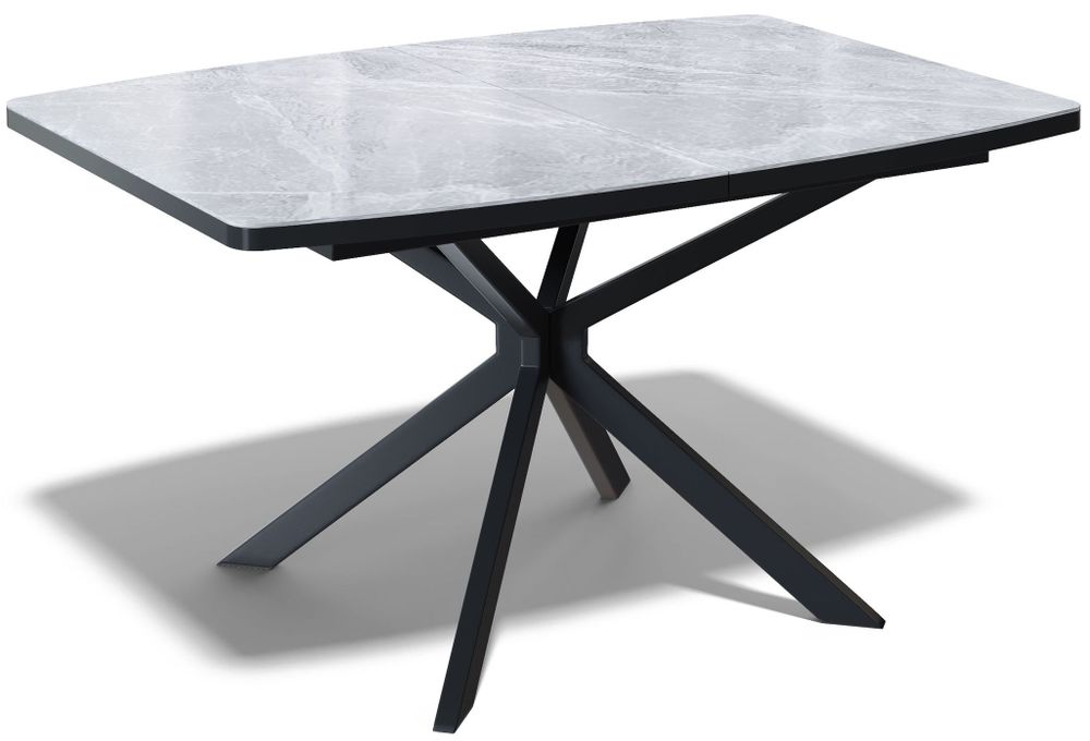 Стол Kenner BR1200, черный/керамика ITALIAN MIDDLE GRAY арт.170193