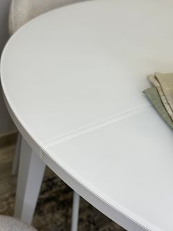 Стол KENNER 1000 М белый/стекло белое сатин