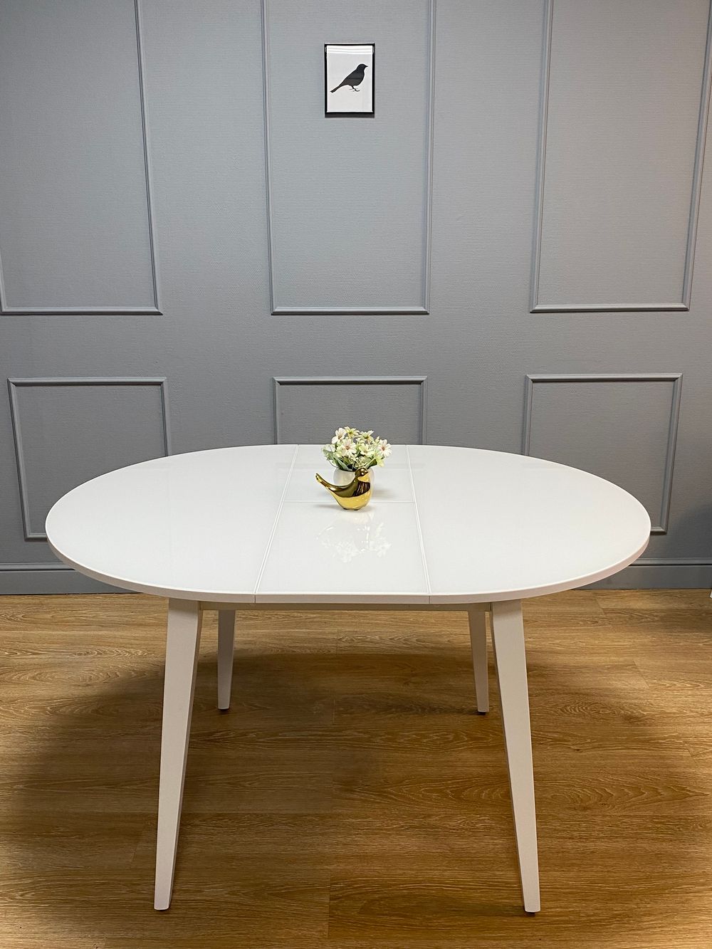 Стол KENNER 1000 М белый/стекло белое глянец