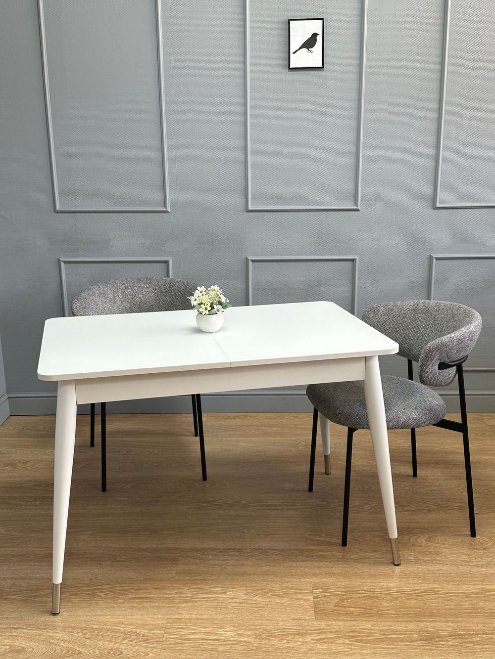 Стол KENNER K1100 белый/стекло белое