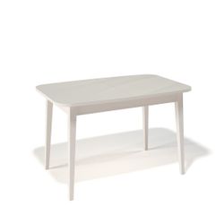 Стол KENNER 1200М  крем/стекло крем глянец