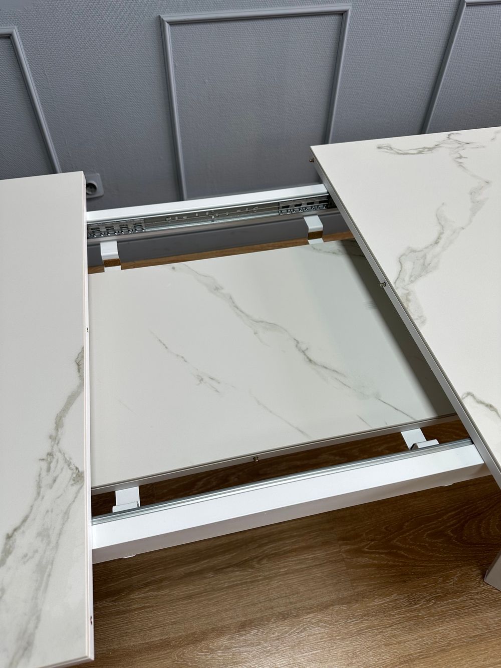 Стол KENNER AA1200 белый/керамика мрамор белый