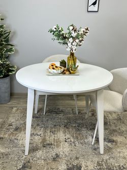 Стол KENNER 1000 М белый/стекло белое глянец