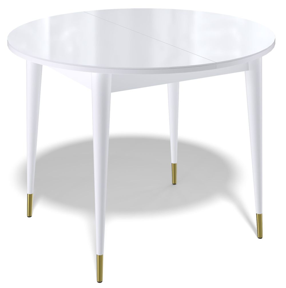 Стол KENNER 1000K белый/стекло белое глянец