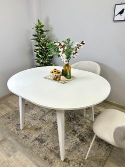 Стол KENNER 1000 М белый/стекло белое сатин