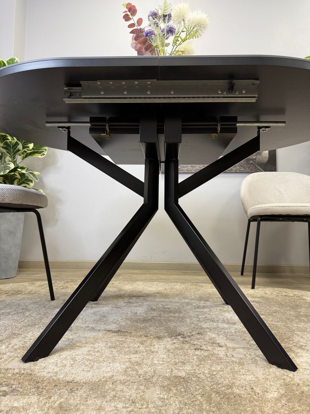 Стол KENNER DO1300 черный/керамика черная