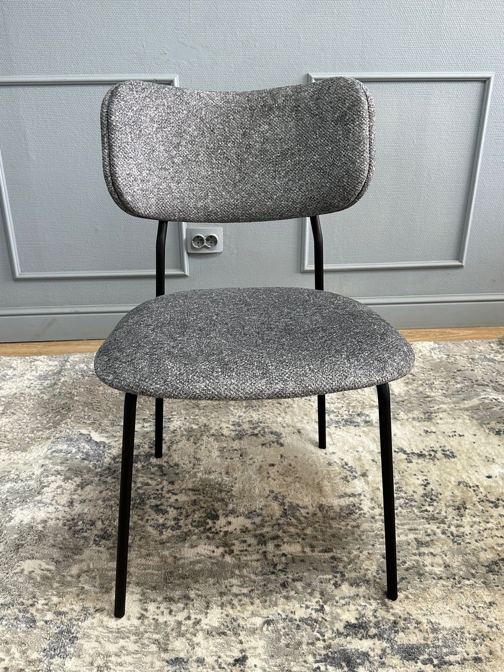 Комплект стульев 2шт KENNER 302SD черный/серый микробукле