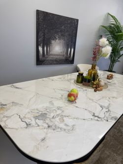 Стол Kenner LDs1600, белый/керамика TIANSHAN WHITE