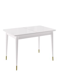 Стол KENNER 1100K белый/стекло белое глянец